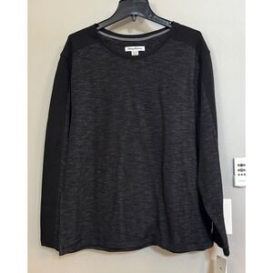 Tommy Bahama Sweater Black Heathered Shirt  XL TG Long Sleeve Shirt NWT MSRP 64